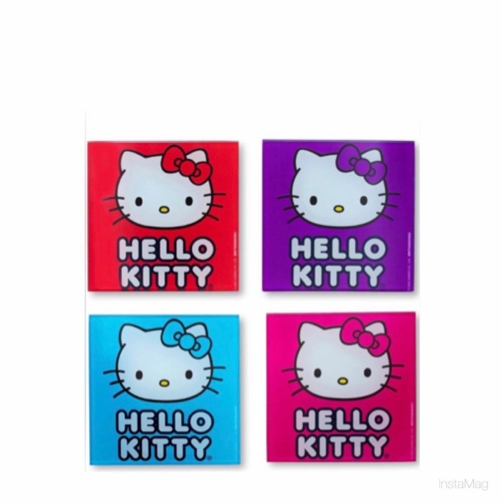 NEW Sanrio Hello Kitty Colours Glass Coasters Set